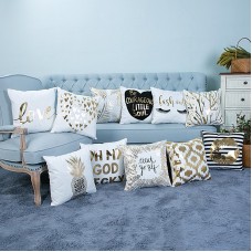 Caliente cojines del sofá almohada Super suave piña letras de amor bronceado plata conjuntos de almohada de algodón y lino envío de la gota del coche ali-69867165